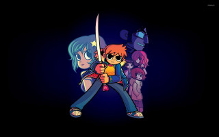 Cartoon sword holder group dark - the dark background free wallpaper