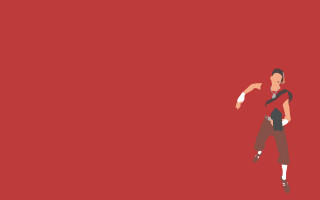 Man running red background red - fabien charuau free wallpaper