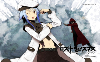 Blue hair hat woman coat - a red cloak free wallpaper