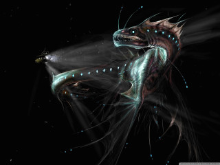 Dragon light flashlight computer generated - dragon art free wallpaper