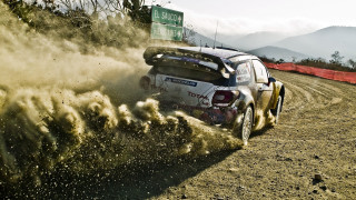 Rally car sharp turn dirt - in the background free wallpaper for desktop