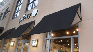 Storefront black awning clock wall - the wall above free wallpaper