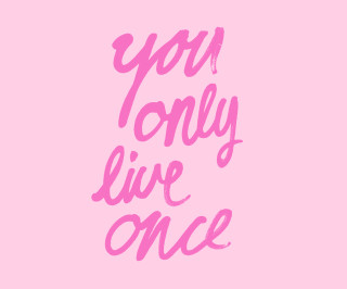 You only live once pink - andy warhol free wallpaper