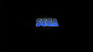 Black background blue sega logo - the top of the image free wallpaper