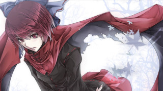 Anime red hair red cape - a red cape free wallpaper