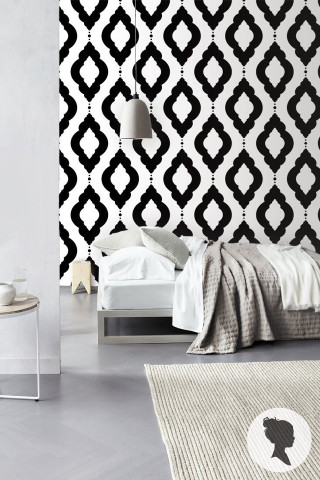 Black white wallpaper white comforter - free abstract wallpaper