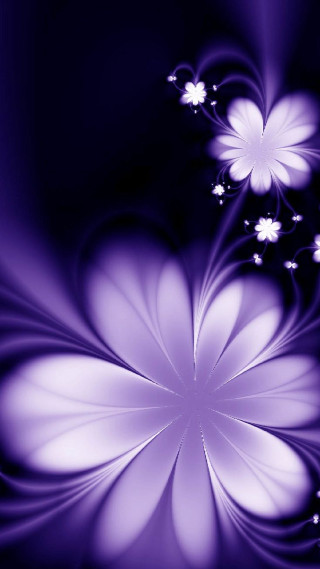 Purple flower white flowers black - white flower free wallpaper for mobile