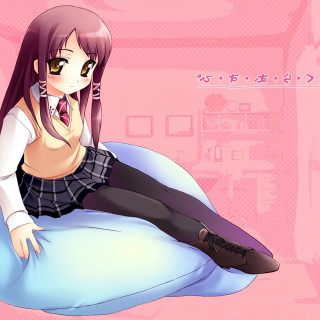 Chizuko yoshida pink background sitting - chizuko yoshida free wallpaper for tablet