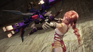 Woman long hair bow arrow 2 - long hair holding free wallpaper