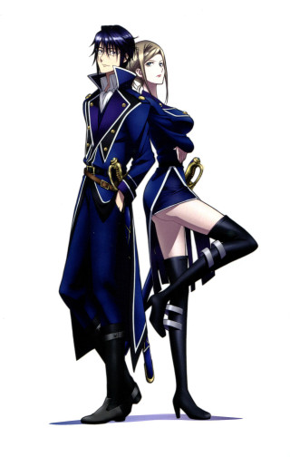 Anime couple black blue outfit - a couple of anime characters free wallpaper for mobile