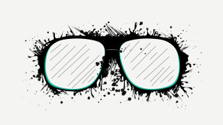Glasses paint splash black frame - a black frame free wallpaper for desktop