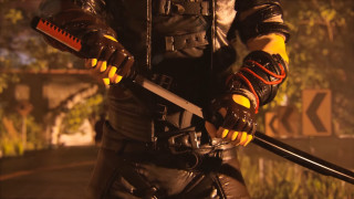 Man leather outfit sword knife - insane detail free wallpaper