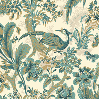 Bird branch floral blue green - a branch free wallpaper for tablet