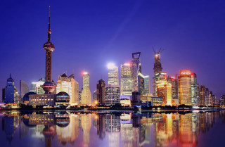 City skyline tall buildings night 23 - cao buxing free wallpaper