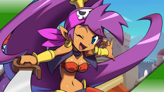 Cartoon woman purple hair crown - her head and a sword free wallpaper