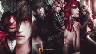 Red hair guitar group people - all free wallpaper for desktop