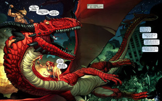 Dragon woman comic page adventure - a comic page free wallpaper