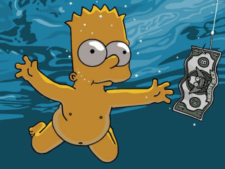 Cartoon character money bill underwater - the water behind free wallpaper