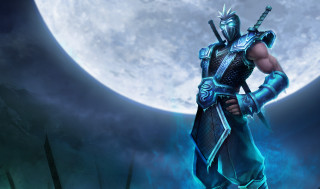 Man armor full moon sword - a man in armor free wallpaper