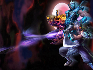 Glowing sword battle alien fantasy - a giant alien free wallpaper