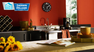 Kitchen clock counter plates vase - a kitchen free wallpaper for desktop