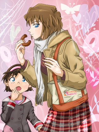 Woman donut girl skirt jacket - a little girl free wallpaper for mobile