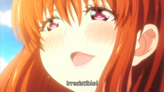 Girl red hair pink eyes - a woodcut free wallpaper