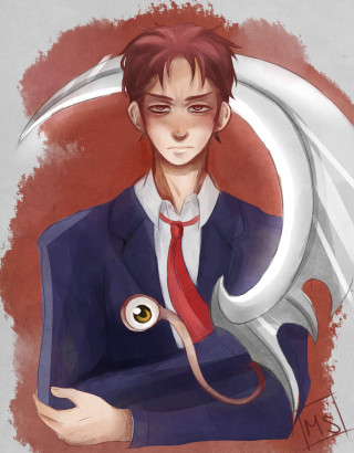 Man suit tie large white - pop surrealism free wallpaper for mobile