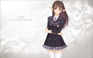 Girl uniform horned head sword - head and a sword free wallpaper