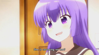 Purple hair girl school uniform 2 - me free wallpaper