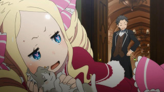 Woman blue eyes man suit - a hallway free wallpaper