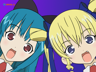 Anime girls blue hair blonde - blonde hair free wallpaper