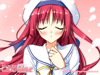 Red haired girl sailor outfit - long red hair free wallpaper
