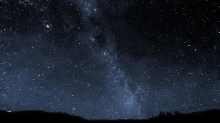 Night sky stars silhouette person - a night sky free wallpaper