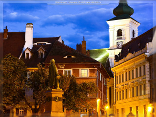 Statue man courtyard building clock - danube school free wallpaper for desktop
