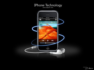 Cell phone blue light earphones - free technology wallpaper
