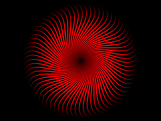 Red black circular design background - caustic free wallpaper for desktop