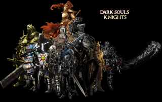 Dark soul knights group standing - a group of knights free wallpaper