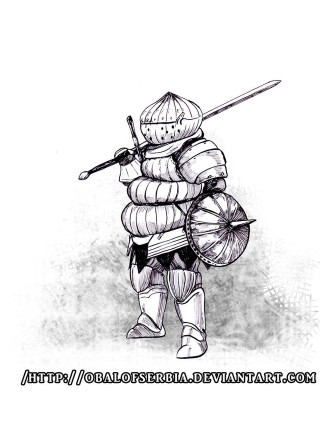 Man armor sword parasol drawing - a helmet free wallpaper for mobile