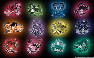 Cartoon characters rainbow black background - a rainbow background free wallpaper