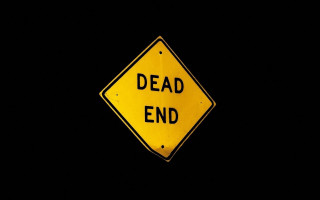 Dead end sign lit dark - dead free wallpaper