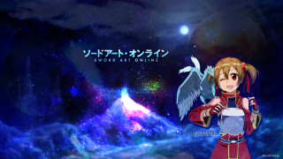 Girl sword bird shoulder space - star and a sky free wallpaper