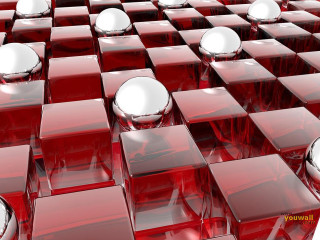 Red white background shiny objects - shiny free wallpaper