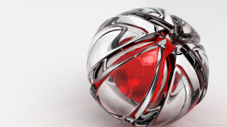 Red white raytraced motorvehicle gradient - object free wallpaper for desktop