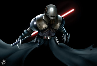 Star wars character lightsaber black - conceptart free wallpaper