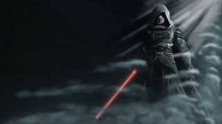 Man dark robe lightsaber clouds - the cloud free wallpaper for desktop