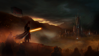 Man holding light saber hill - a light saber free wallpaper