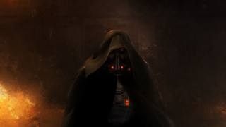 Man hooded cloak glowing light - light in the background free wallpaper