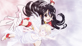 Woman child sword red white - a child free wallpaper