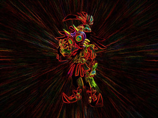 Person bird head arm digital - game art free wallpaper